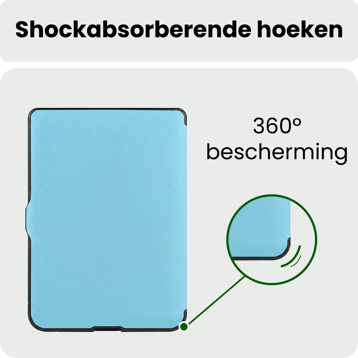 BASEY. BASEY. Kobo Nia Hoesje Trifold - Lichtblauw