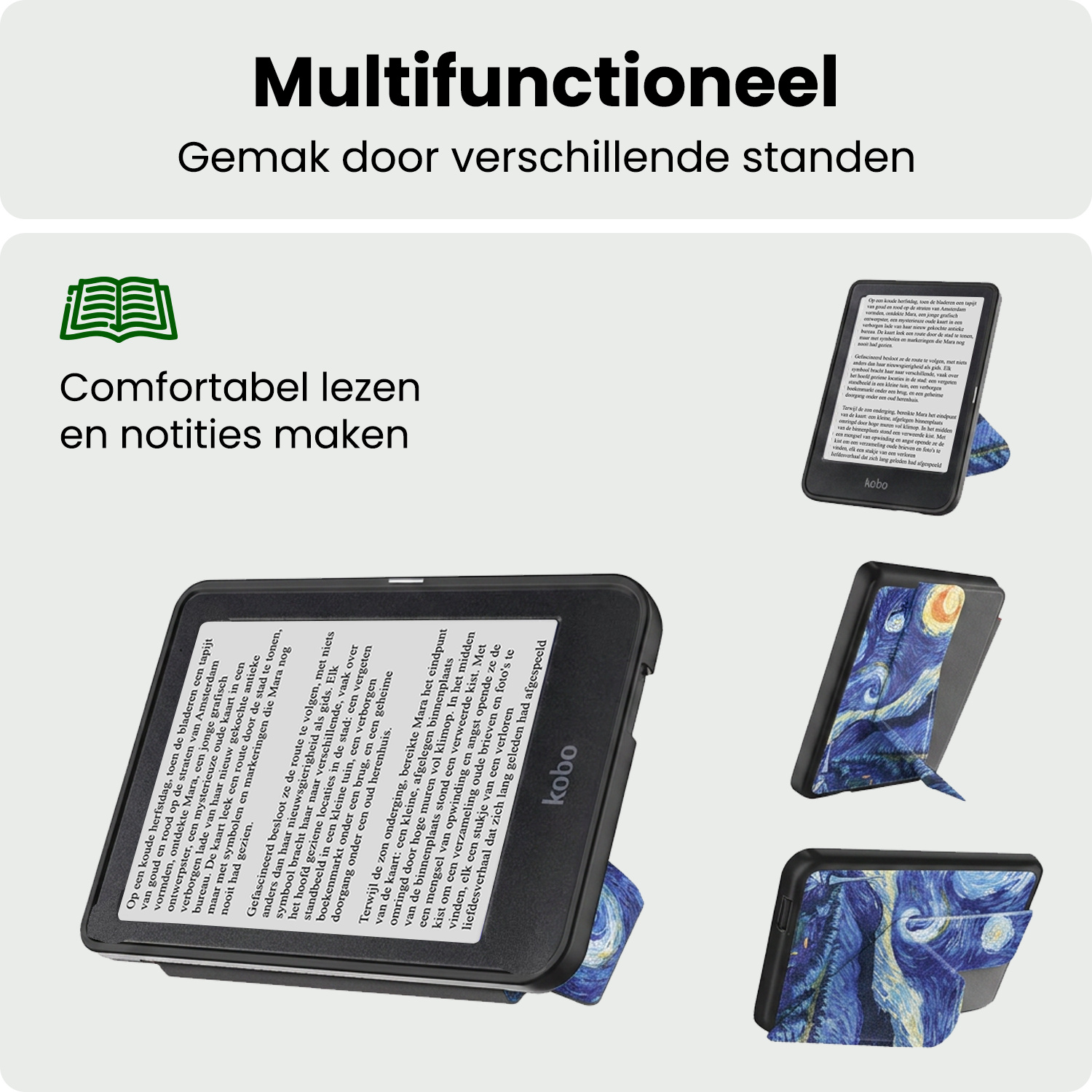 BASEY. BASEY. Kobo Nia Hoesje Trifold - Sterrenhemel