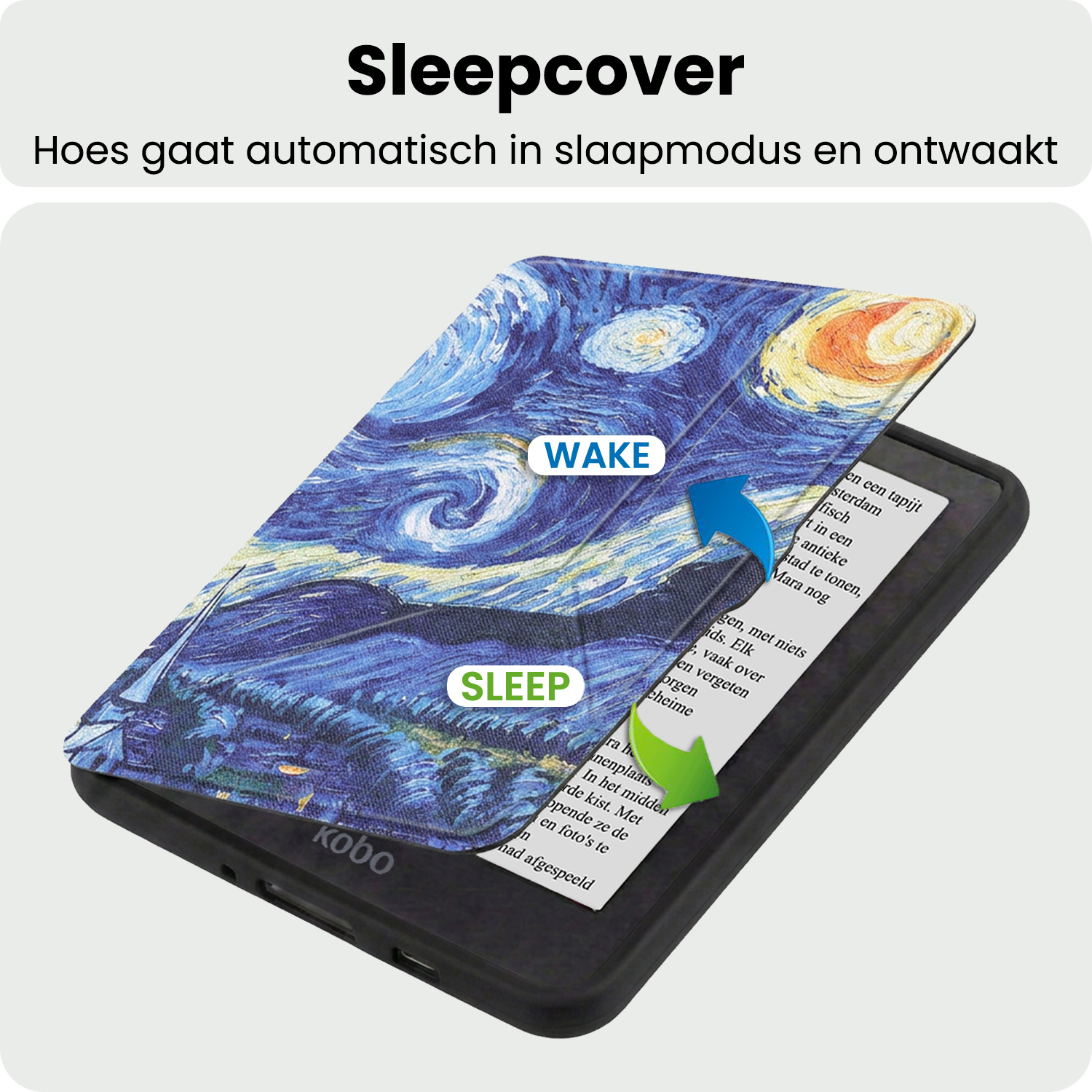 BASEY. BASEY. Kobo Nia Hoesje Trifold - Sterrenhemel