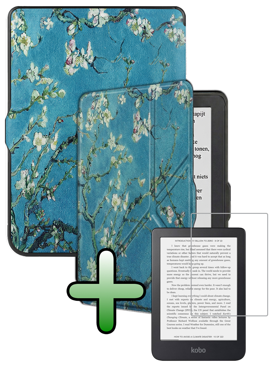 BASEY. BASEY. Kobo Nia Hoesje Trifold Met Screenprotector - Bloesem
