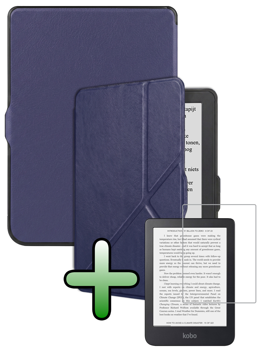 BASEY. BASEY. Kobo Nia Hoesje Trifold Met Screenprotector - Donkerblauw
