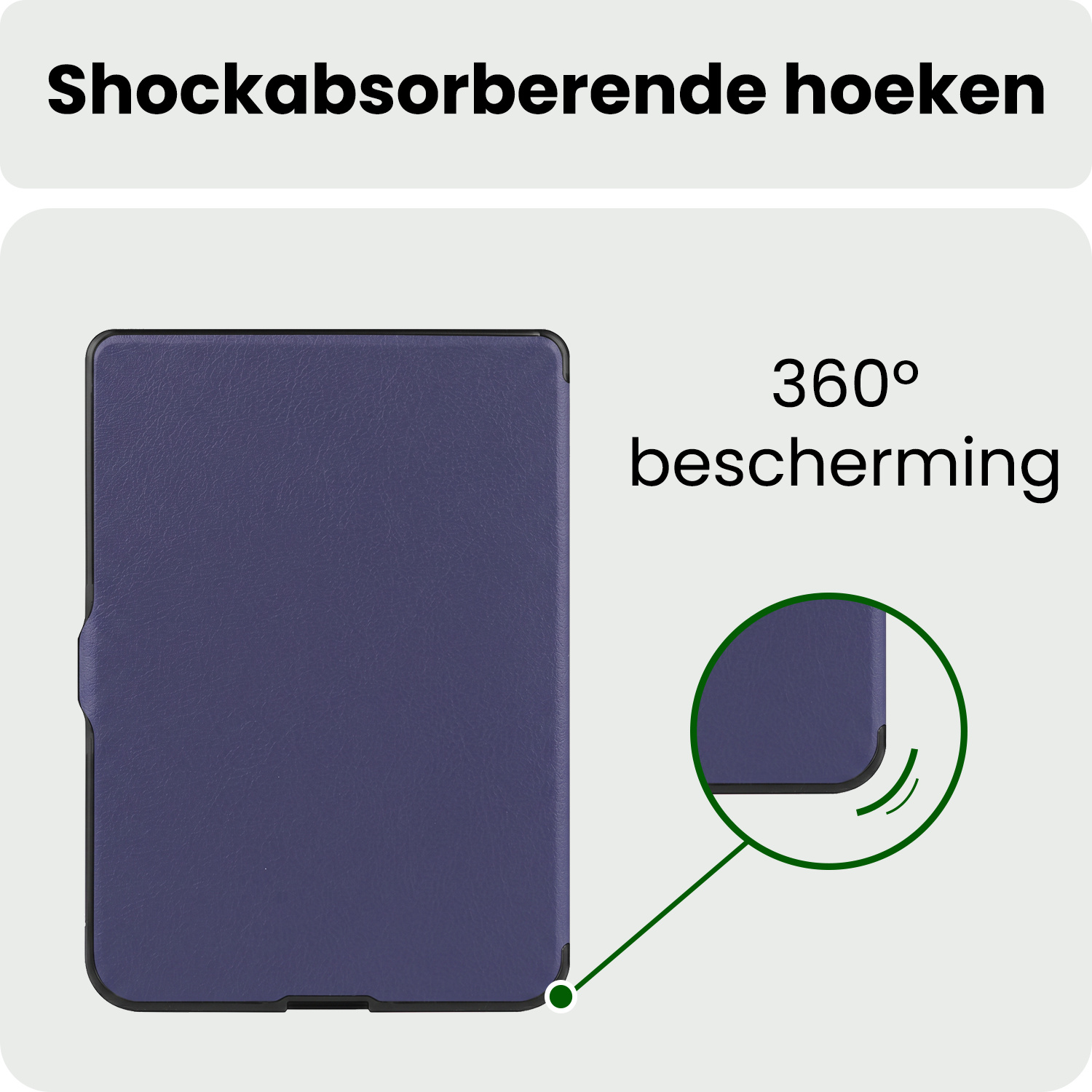 BASEY. BASEY. Kobo Nia Hoesje Trifold Met Screenprotector - Donkerblauw