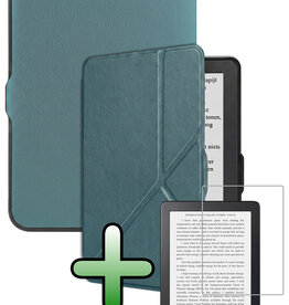 BASEY. BASEY. Kobo Nia Hoesje Trifold Met Screenprotector - Donkergroen