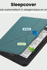 BASEY. BASEY. Kobo Nia Hoesje Trifold Met Screenprotector - Donkergroen