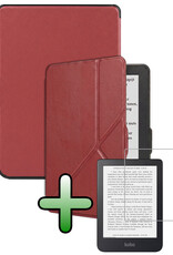 BASEY. BASEY. Kobo Nia Hoesje Trifold Met Screenprotector - Donkerrood