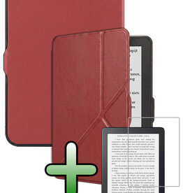 BASEY. BASEY. Kobo Nia Hoesje Trifold Met Screenprotector - Donkerrood