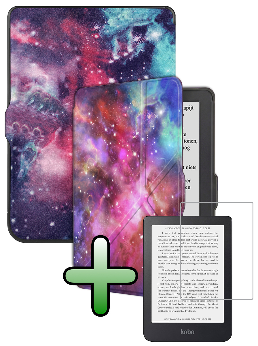 BASEY. BASEY. Kobo Nia Hoesje Trifold Met Screenprotector - Galaxy