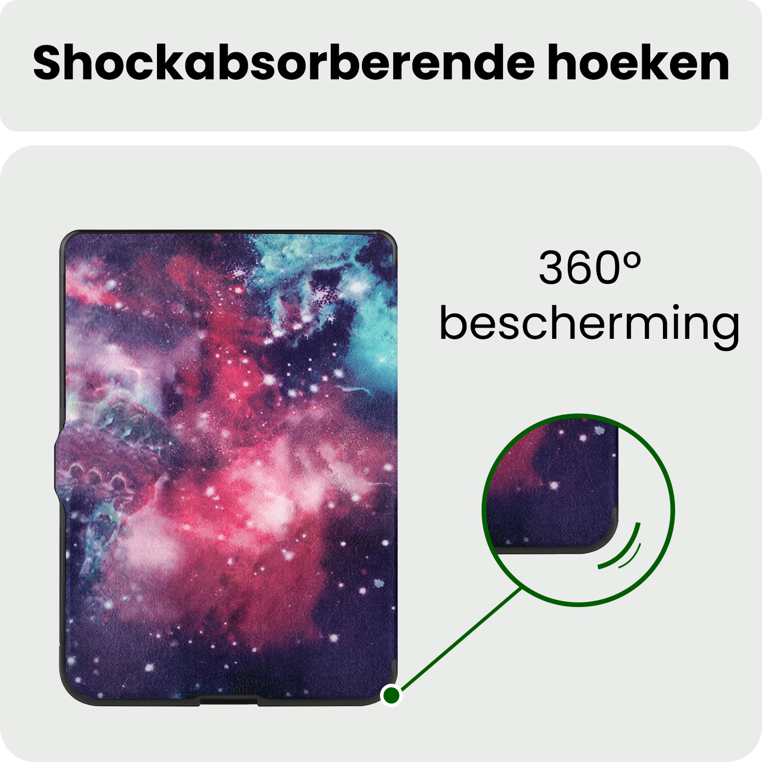 BASEY. BASEY. Kobo Nia Hoesje Trifold Met Screenprotector - Galaxy