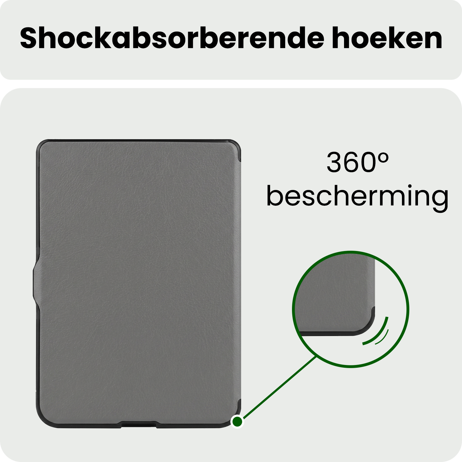 BASEY. BASEY. Kobo Nia Hoesje Trifold Met Screenprotector - Grijs
