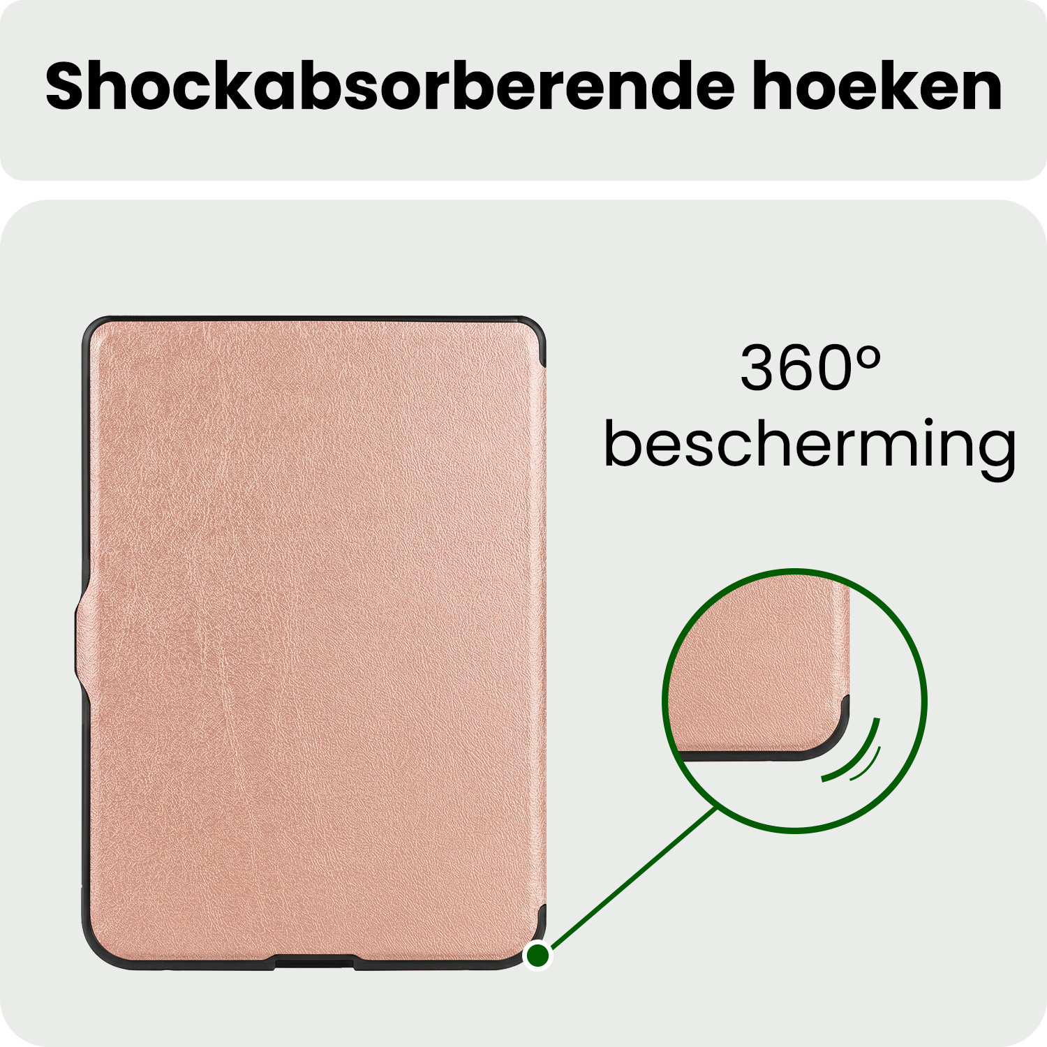 BASEY. BASEY. Kobo Nia Hoesje Trifold Met Screenprotector - Rose Goud