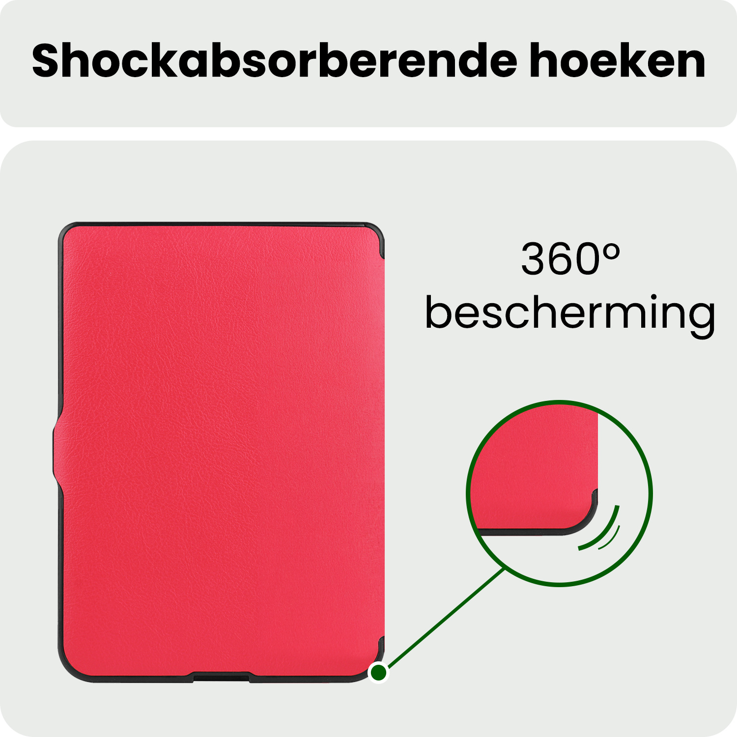 BASEY. BASEY. Kobo Nia Hoesje Trifold Met Screenprotector - Rood