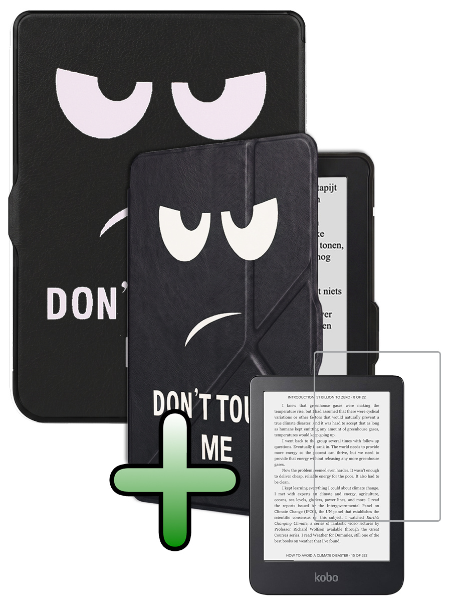 BASEY. BASEY. Kobo Nia Hoesje Trifold Met Screenprotector - Don't Touch Me