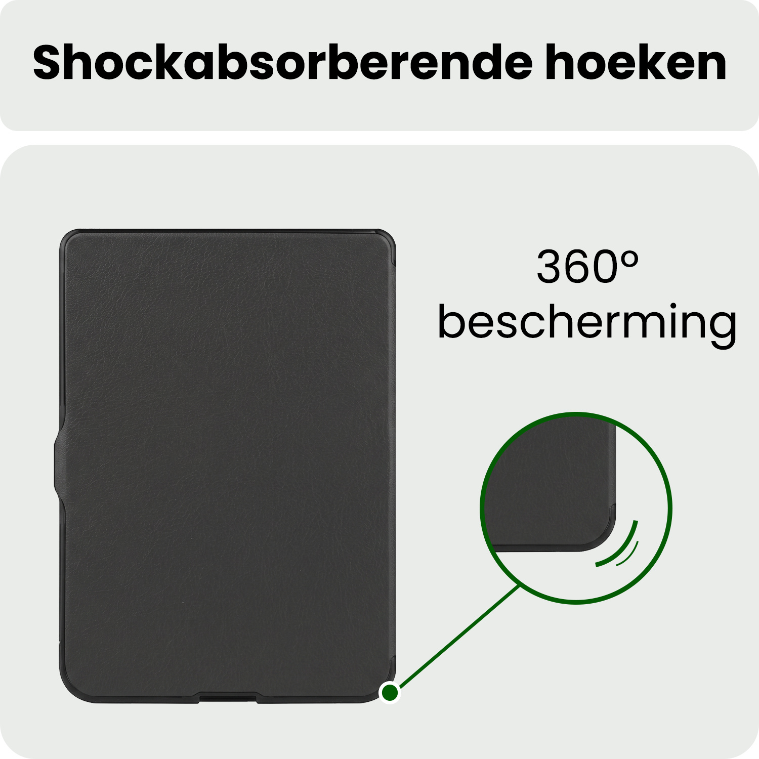 BASEY. BASEY. Kobo Nia Hoesje Trifold Met Screenprotector - Zwart