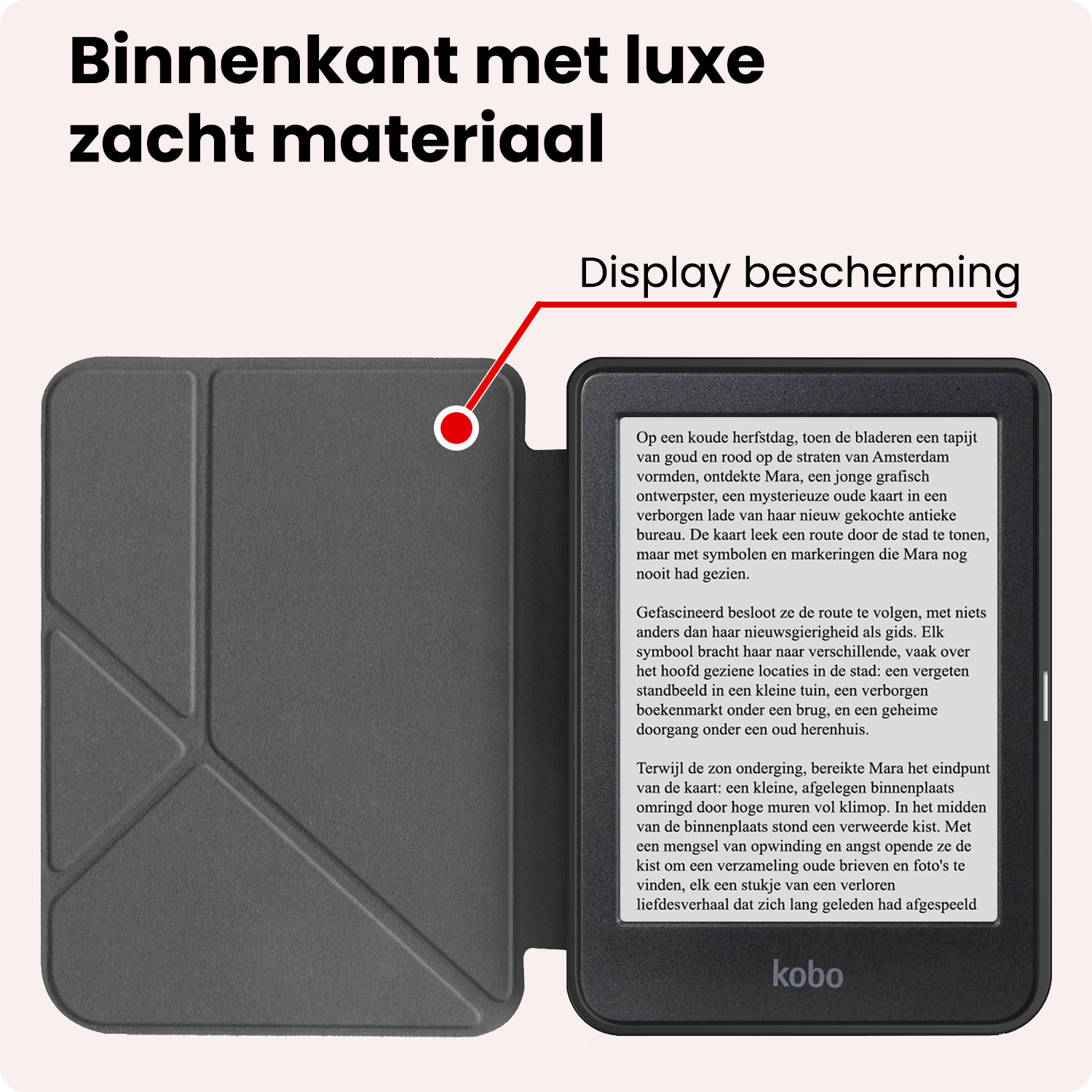 NoXx NoXx Kobo Clara 2E Hoesje Trifold - Bloesem