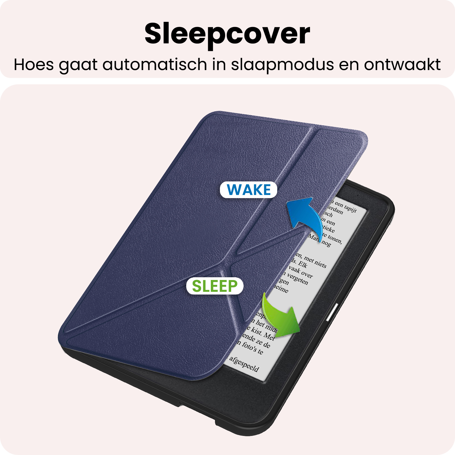 NoXx NoXx Kobo Clara 2E Hoesje Trifold - Donkerblauw