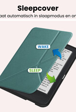 NoXx NoXx Kobo Clara 2E Hoesje Trifold - Donkergroen
