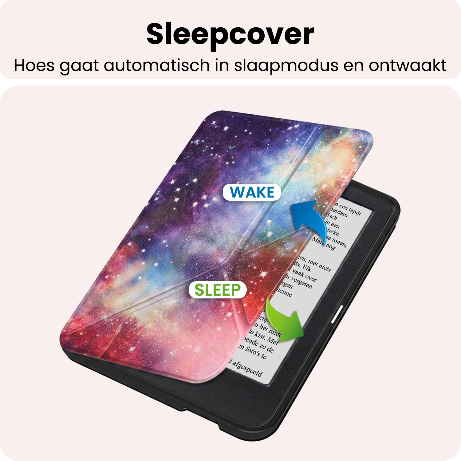 NoXx NoXx Kobo Clara 2E Hoesje Trifold - Galaxy
