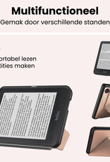 NoXx NoXx Kobo Clara 2E Hoesje Trifold - Rose Goud
