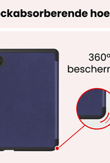 NoXx NoXx Kobo Clara 2E Hoesje Trifold Met Screenprotector - Donkerblauw
