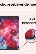NoXx NoXx Kobo Clara 2E Hoesje Trifold Met Screenprotector - Galaxy