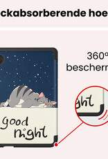 NoXx NoXx Kobo Clara 2E Hoesje Trifold Met Screenprotector - Kat