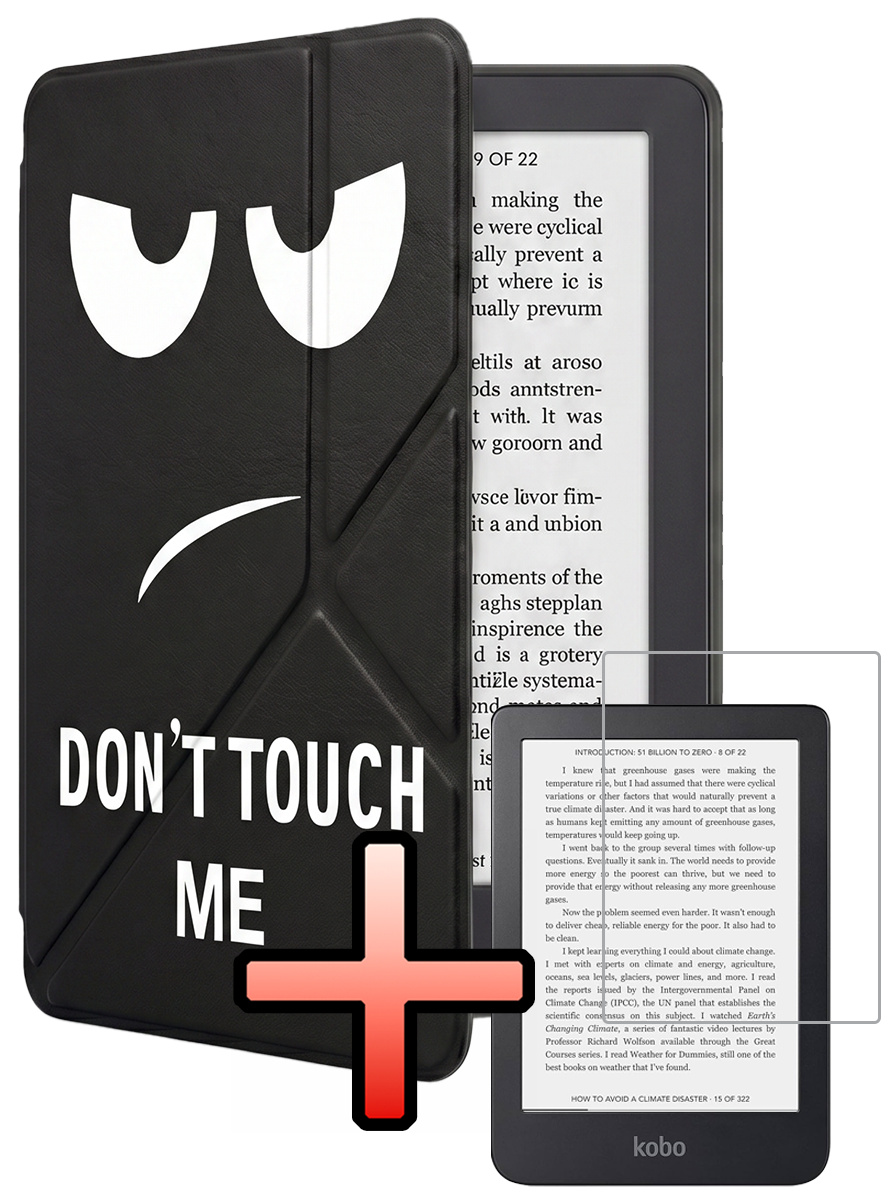 NoXx NoXx Kobo Clara 2E Hoesje Trifold Met Screenprotector - Touch
