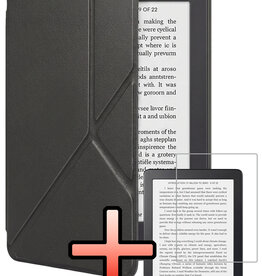 NoXx NoXx Kobo Clara 2E Hoesje Trifold Met Screenprotector - Zwart