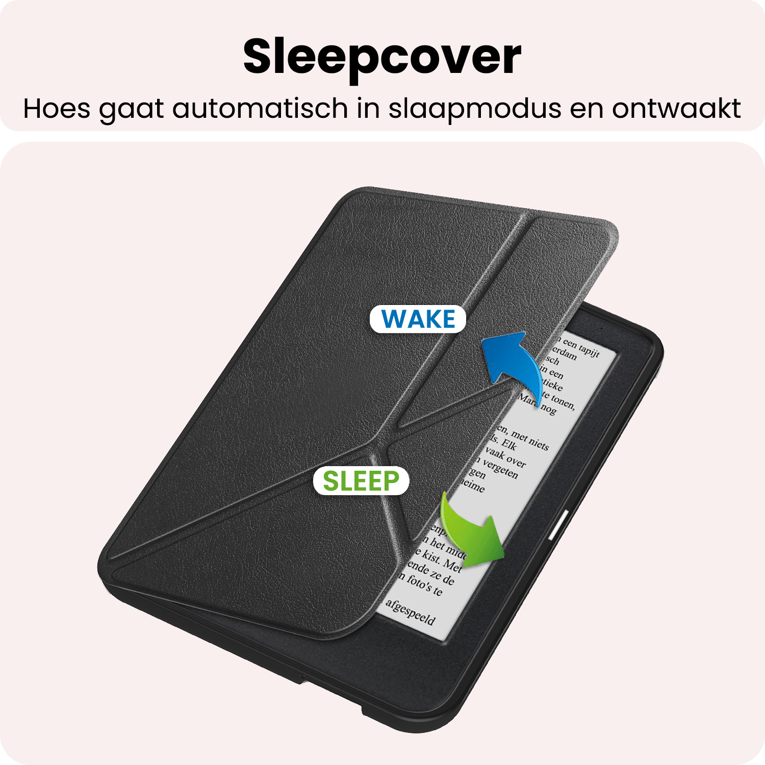 NoXx NoXx Kobo Clara 2E Hoesje Trifold Met Screenprotector - Zwart