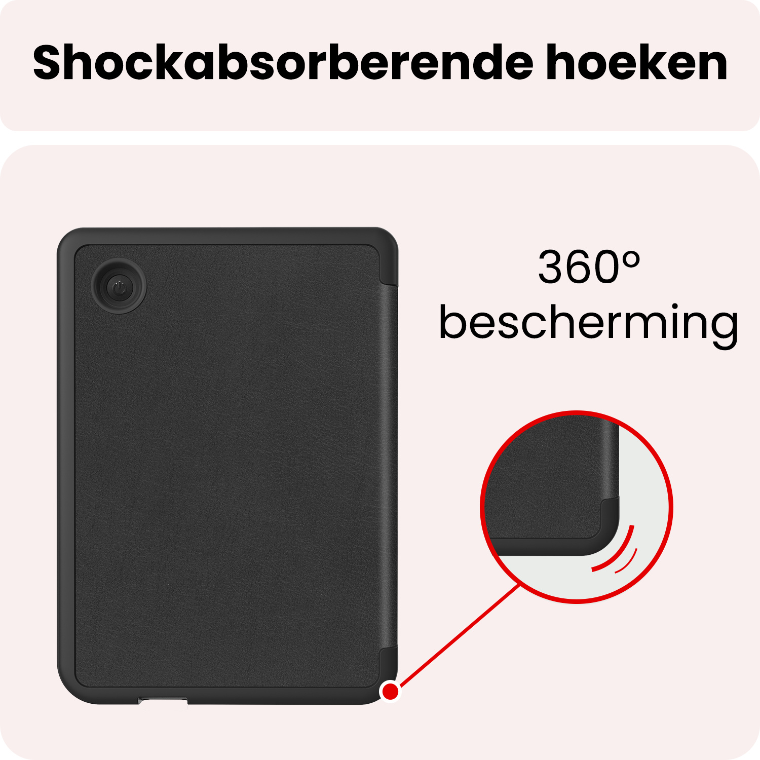 NoXx NoXx Kobo Clara 2E Hoesje Trifold Met Screenprotector - Zwart