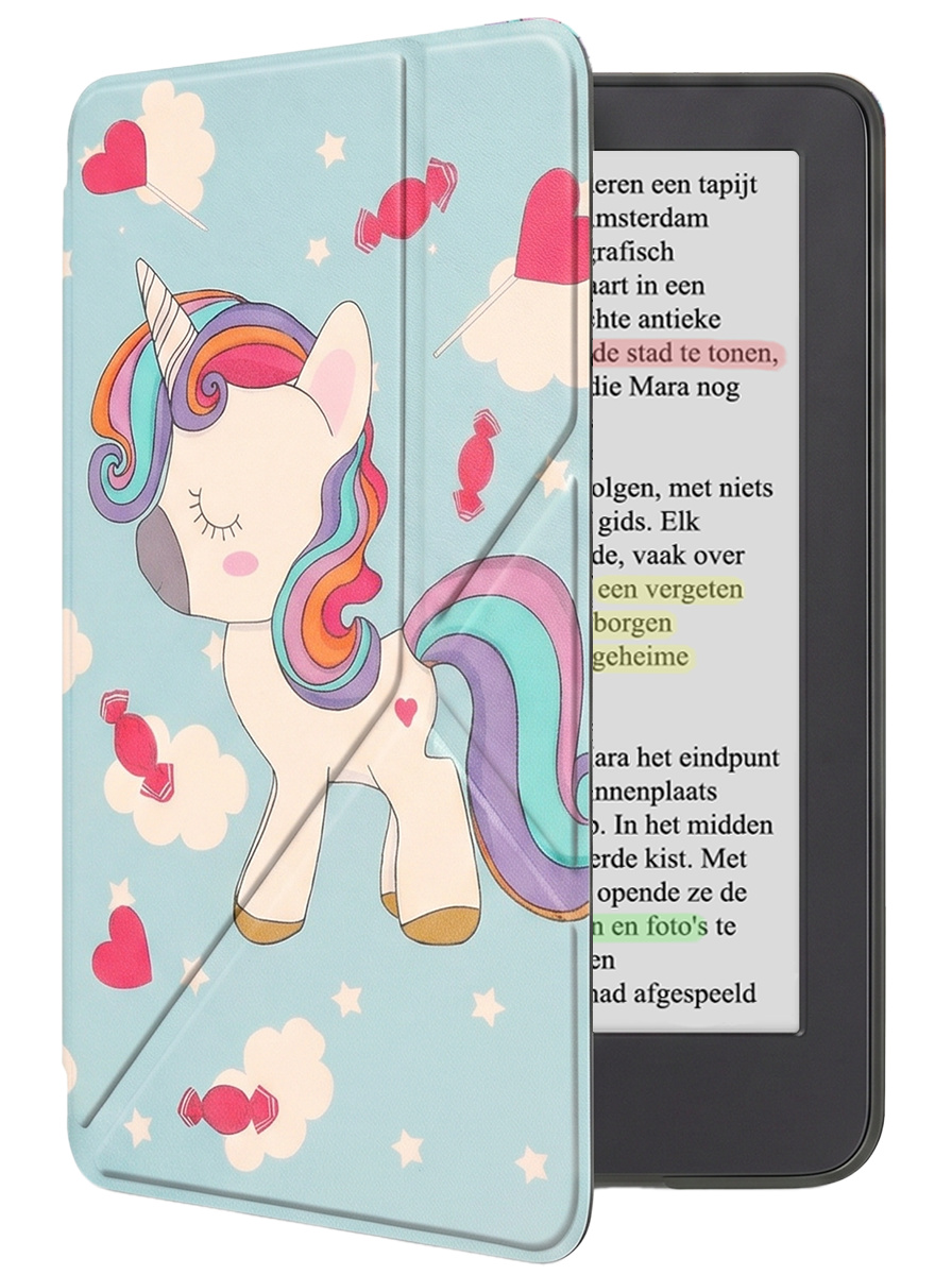 NoXx NoXx Kobo Clara Colour Hoesje Trifold - Eenhoorn