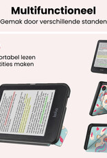 NoXx NoXx Kobo Clara Colour Hoesje Trifold Met Screenprotector - Eenhoorn