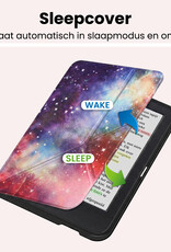 NoXx NoXx Kobo Clara Colour Hoesje Trifold Met Screenprotector - Galaxy