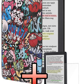 NoXx NoXx Kobo Clara Colour Hoesje Trifold Met Screenprotector - Graffity