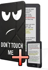 NoXx NoXx Kobo Clara Colour Hoesje Trifold Met Screenprotector - Don't Touch Me