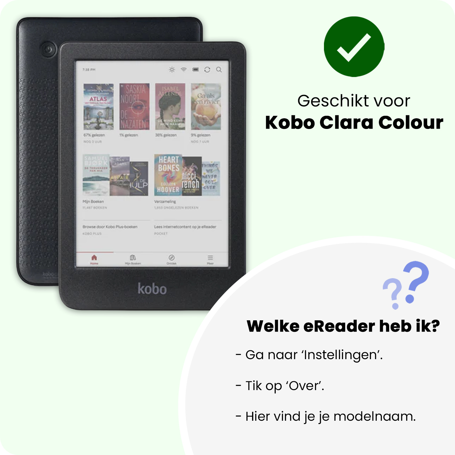 NoXx NoXx Kobo Clara Colour Hoesje Trifold Met Screenprotector - Don't Touch Me