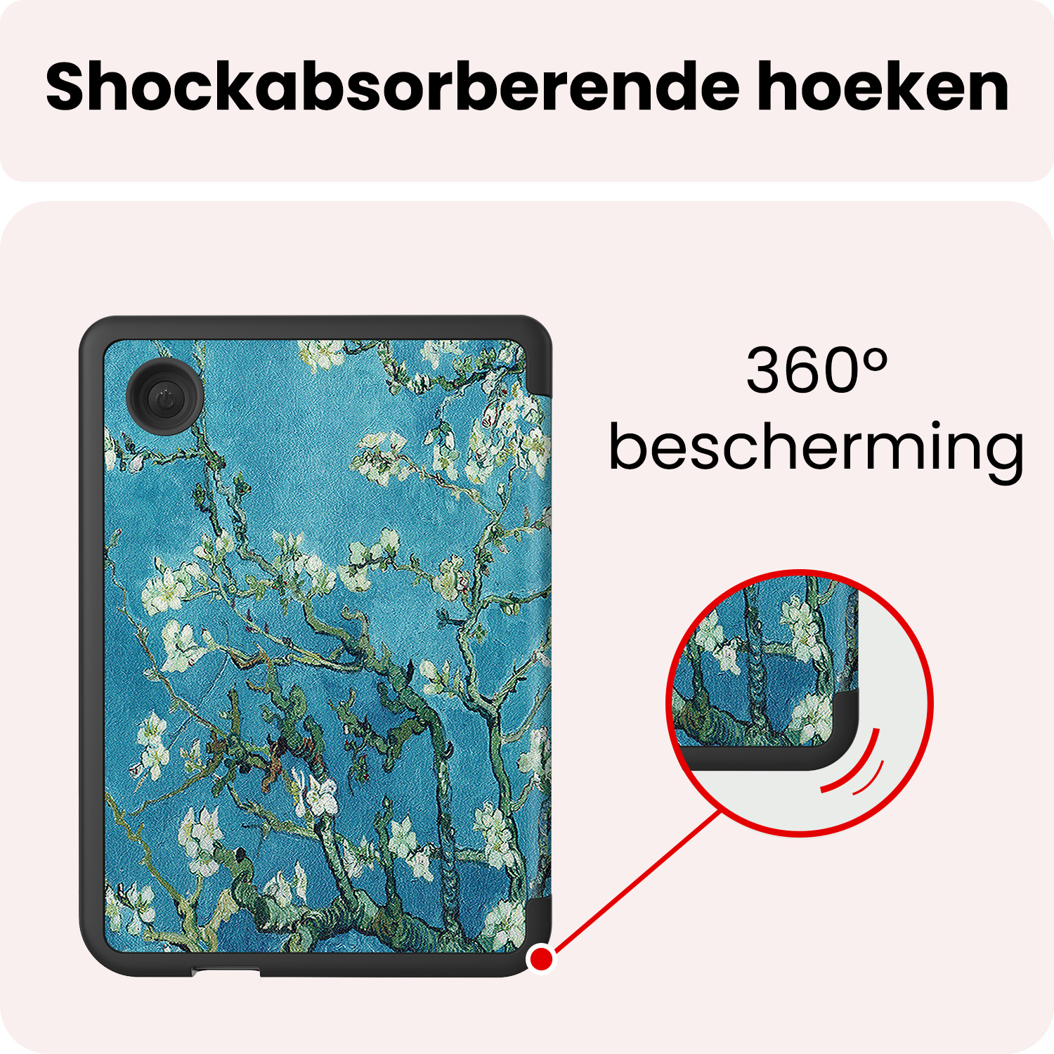 NoXx NoXx Kobo Clara BW Hoesje Trifold - Bloesem