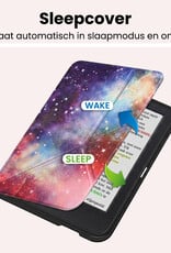 NoXx NoXx Kobo Clara BW Hoesje Trifold Met Screenprotector - Galaxy