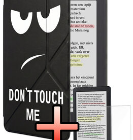 NoXx NoXx Kobo Clara BW Hoesje Trifold Met Screenprotector - Don't Touch Me