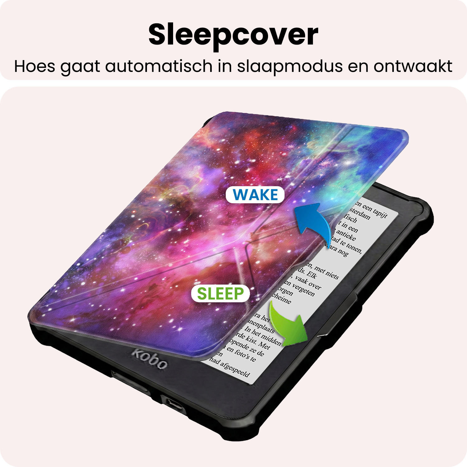 NoXx NoXx Kobo Clara HD Hoesje Trifold - Galaxy