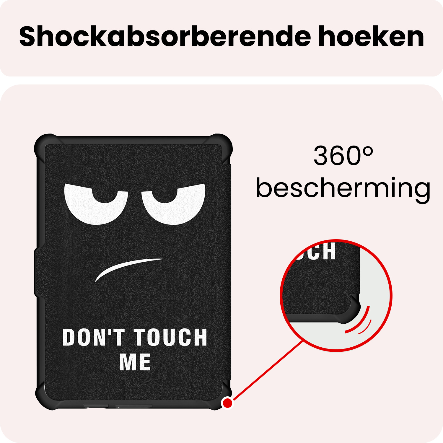 NoXx NoXx Kobo Clara HD Hoesje Trifold - Don't Touch Me