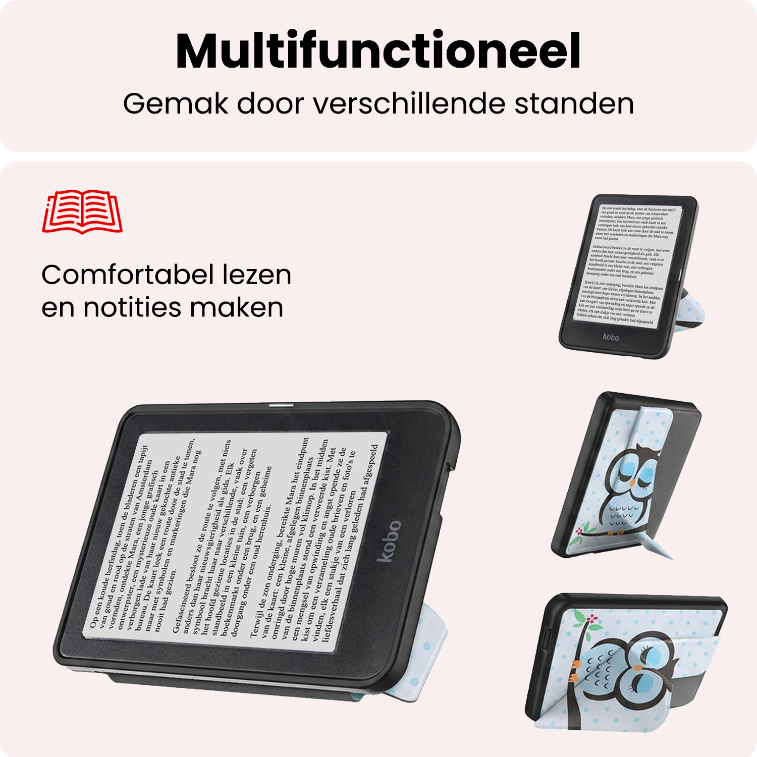 NoXx NoXx Kobo Clara HD Hoesje Trifold - Uil
