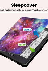 NoXx NoXx Kobo Clara HD Hoesje Trifold Met Screenprotector - Galaxy
