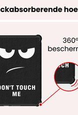 NoXx NoXx Kobo Clara HD Hoesje Trifold Met Screenprotector - Don't Touch Me