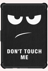 NoXx NoXx Kobo Clara HD Hoesje Trifold Met Screenprotector - Don't Touch Me