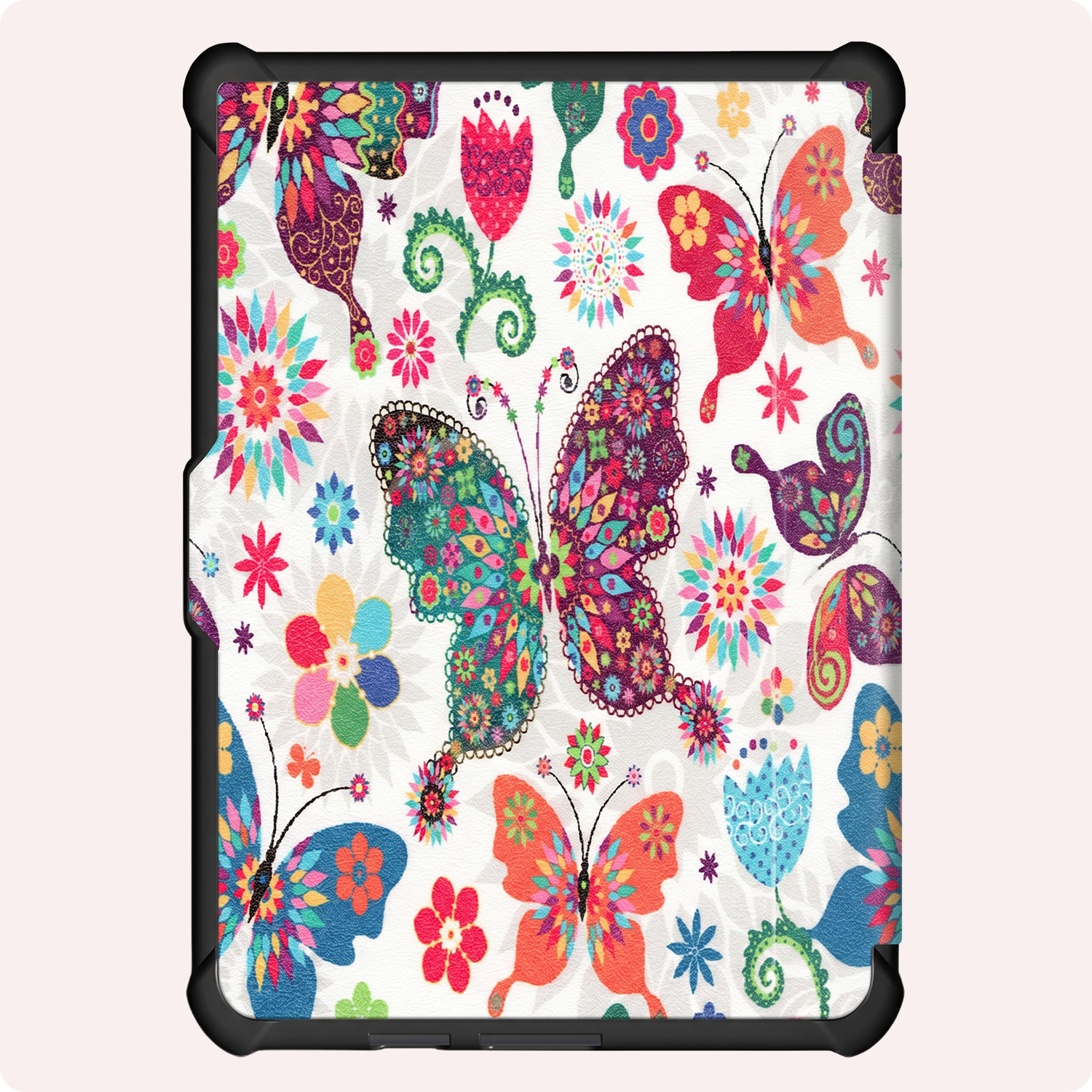 NoXx NoXx Kobo Clara HD Hoesje Trifold Met Screenprotector - Vlinders