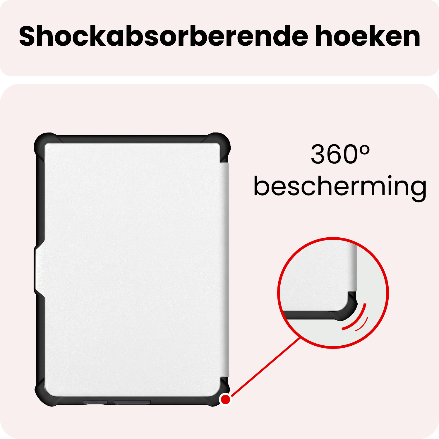 NoXx NoXx Kobo Clara HD Hoesje Trifold Met Screenprotector - Wit
