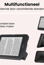 NoXx NoXx Kobo Clara HD Hoesje Trifold Met Screenprotector - Zwart