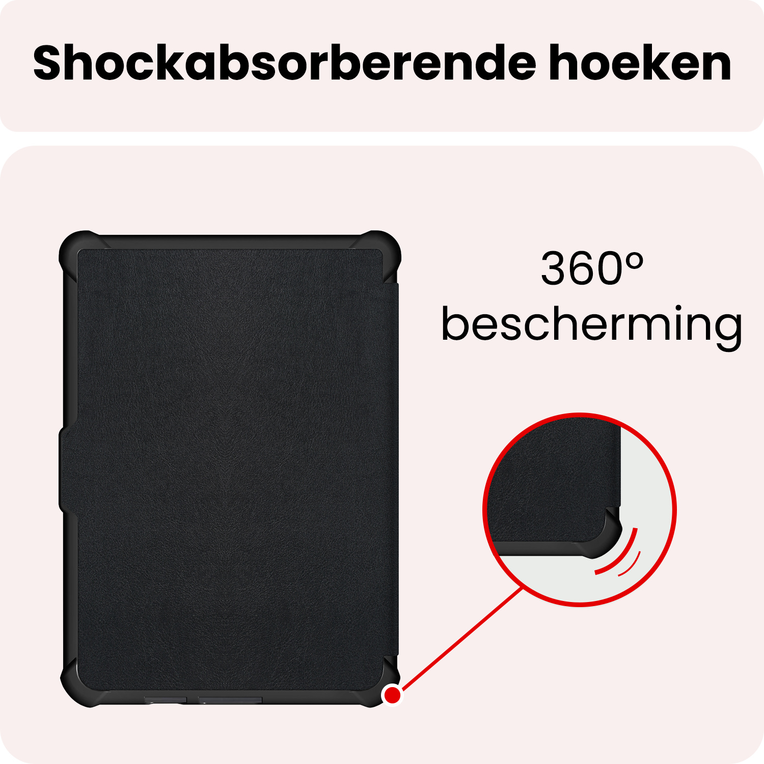 NoXx NoXx Kobo Clara HD Hoesje Trifold Met Screenprotector - Zwart