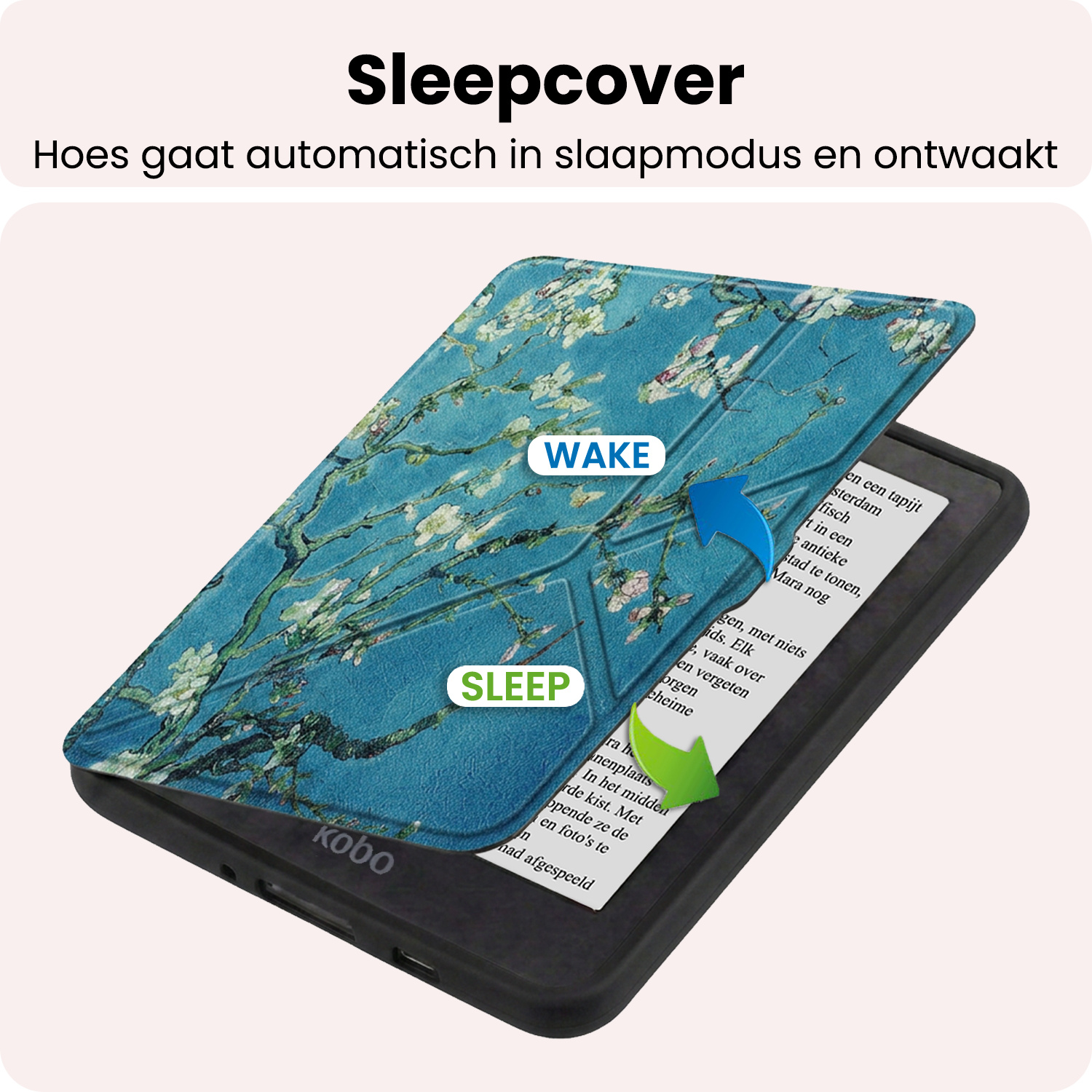 NoXx NoXx Kobo Nia Hoesje Trifold - Bloesem