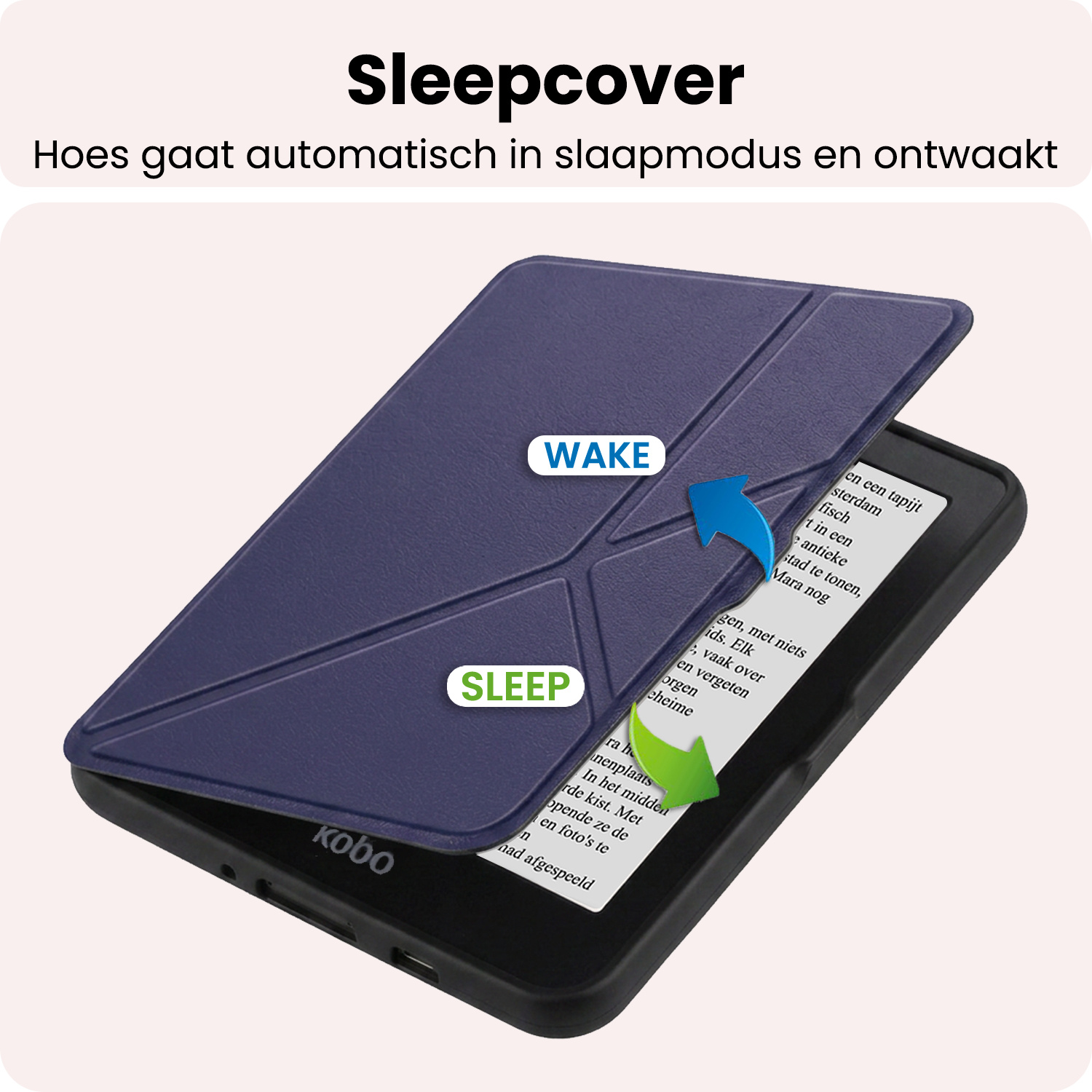 NoXx NoXx Kobo Nia Hoesje Trifold - Donkerblauw